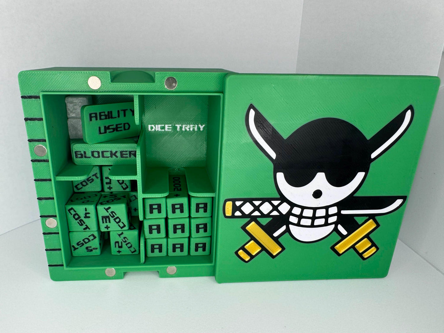 Zoro One Piece TCG Accessories Kit, Rotating +/- Power Scaler and More Bandai, Digimon, Union Arena, Gundam, Mtg