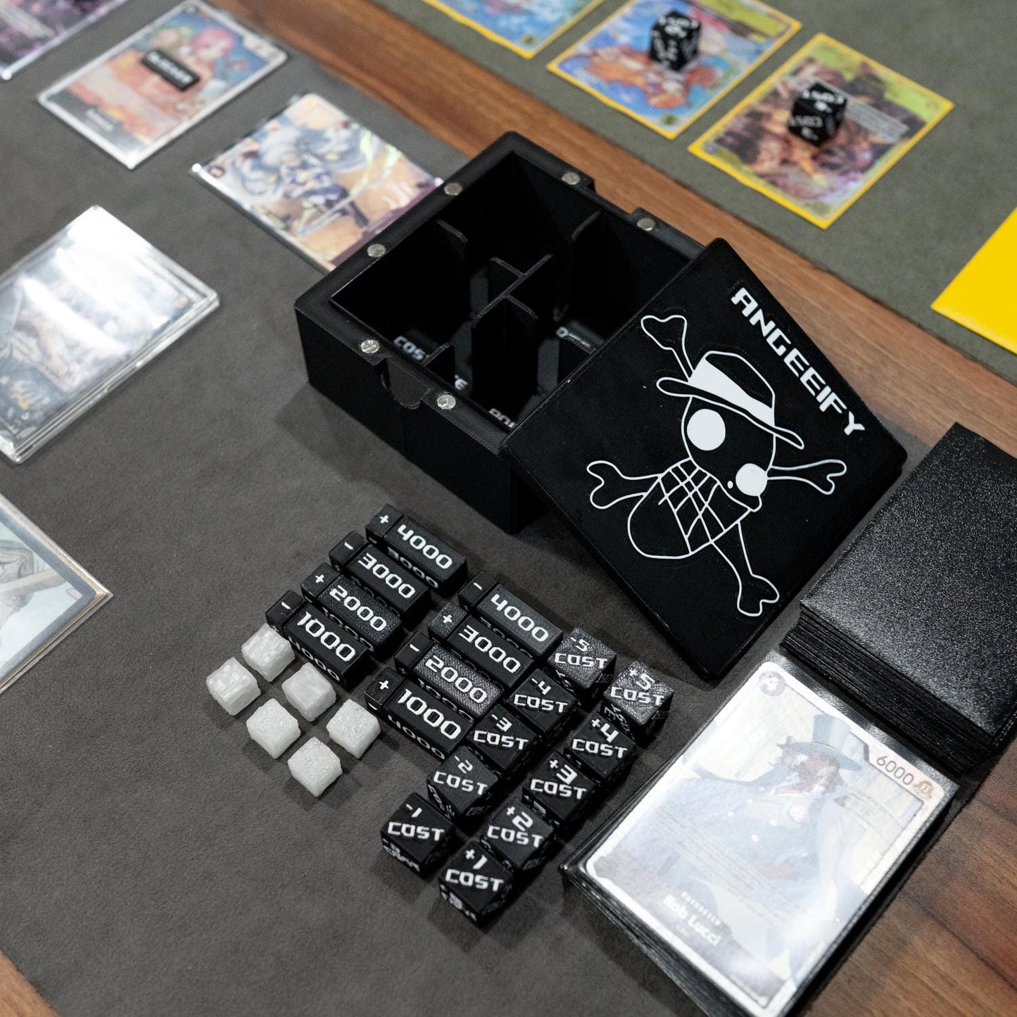 One Piece TCG Accessories Kit, Rotating +/- Power Scaler and More Bandai, Digimon, Union Arena, Gundam, Mtg 91 Different Color Combinations