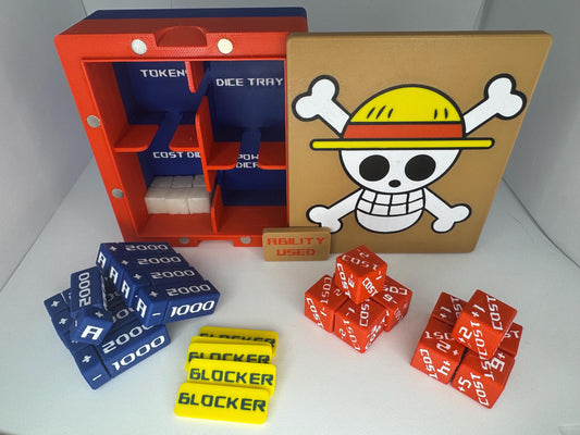 Luffy One Piece TCG Accessories Kit, Rotating +/- Power Scaler and More Bandai, Digimon, Union Arena, Gundam, Mtg