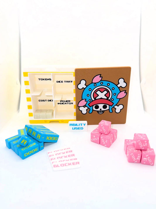 Chopper One Piece TCG Accessories Kit, Rotating +/- Power Scaler and More Bandai, Digimon, Union Arena, Gundam, Mtg